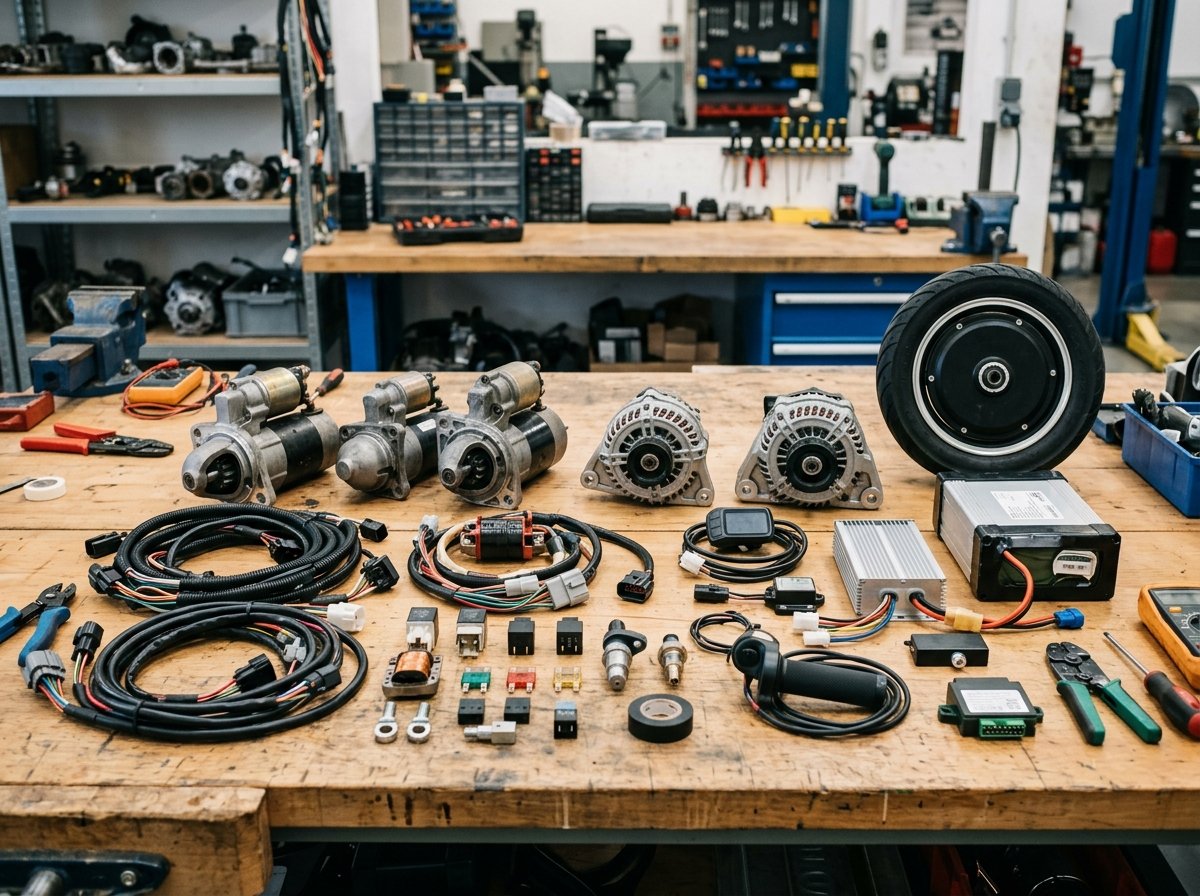 Electricals and Auto electricals. Electric scooter, and other electric accessories
